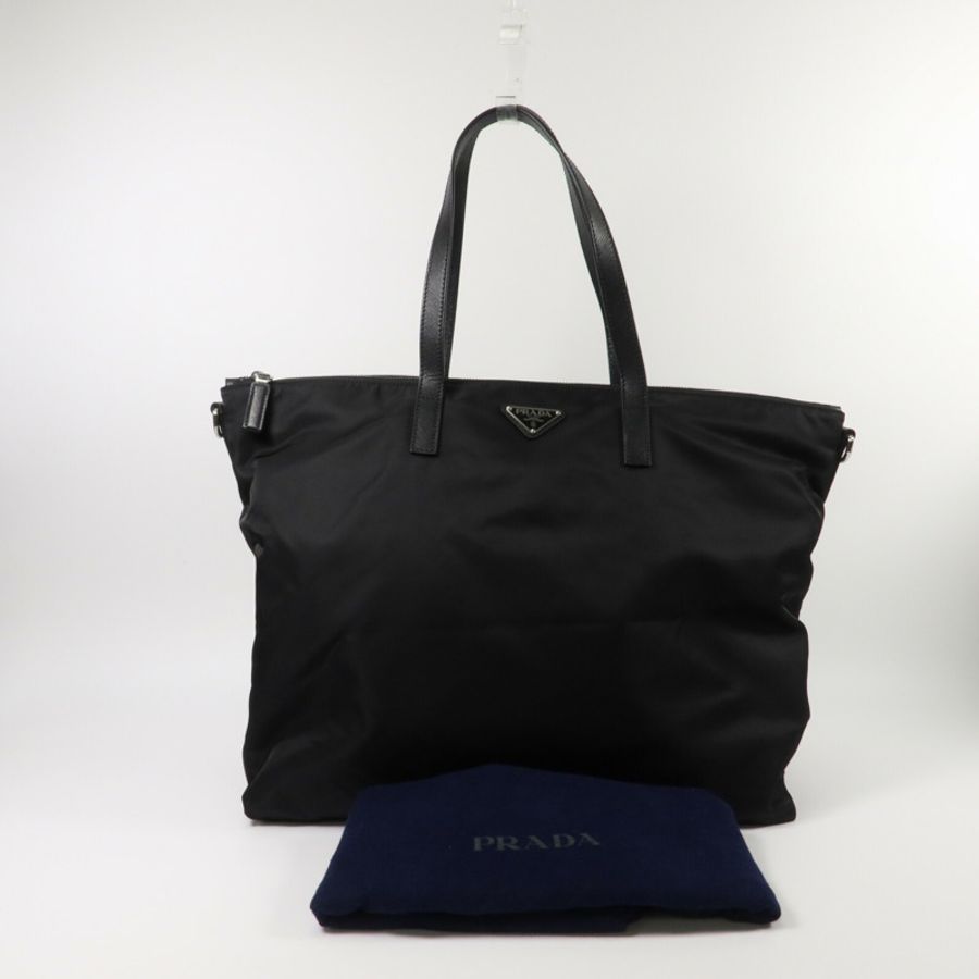 PRADA 尼龍/Saffiano皮革Tote Bag手挽肩背兩用袋-11