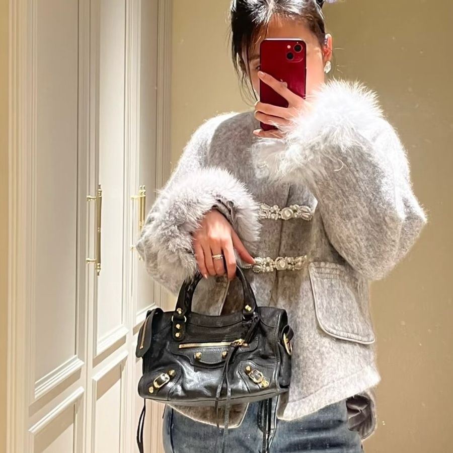 🌷帶票！Balenciaga 巴黎世家 Le Cagole 機車包 黑金-6