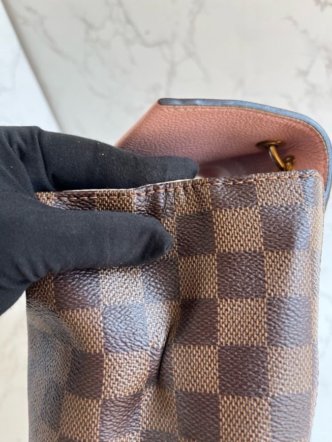 Louis Vuitton 路易威登 Clapton系列棕棋盤格拼粉色雙肩包-5