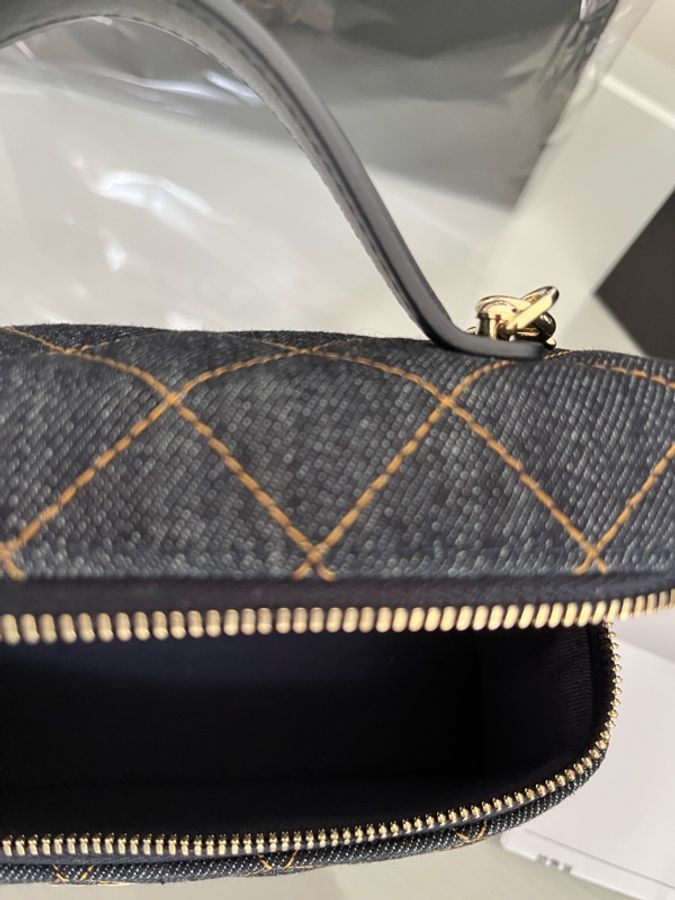 CHANEL 香奈兒《全新》26P 牛仔丹寧LP包鏈帶包 LP飯盒包手提包 鏈帶可拆全配 收藏級-29