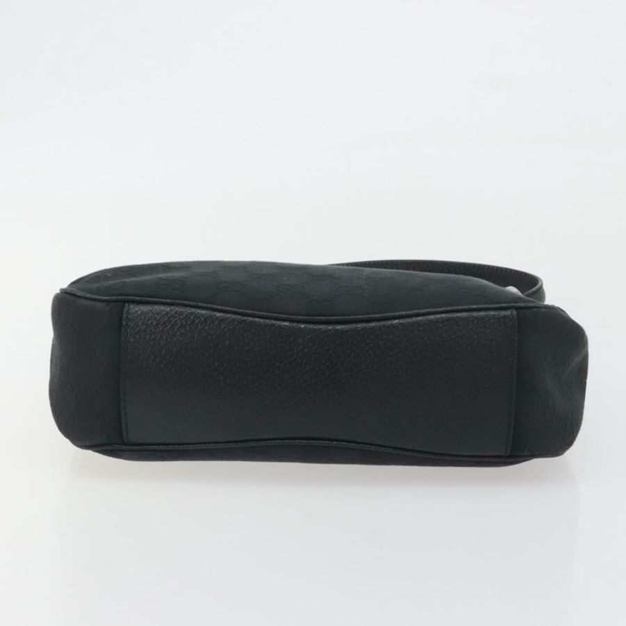 【日本直送】GUCCI GG帆布肩背包 黑色 銀色 113012 正品 195436V-4