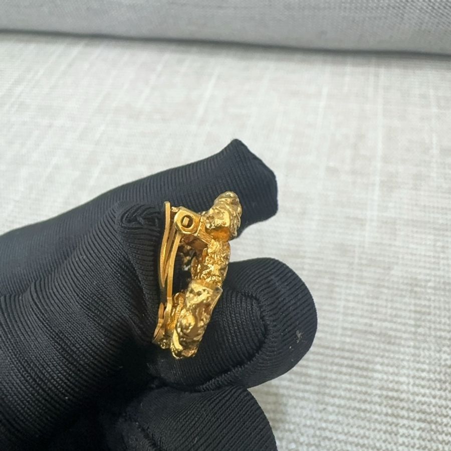 JK國際二手精品✨ CHANEL vintage熔岩系列 夾式耳環 超稀有🩷珍藏-14