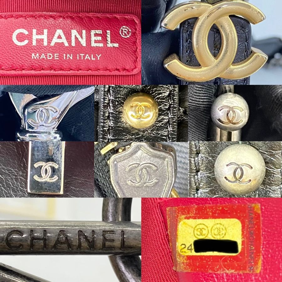CHANEL 黑色中號托特版雙鏈流浪包(24開)-5