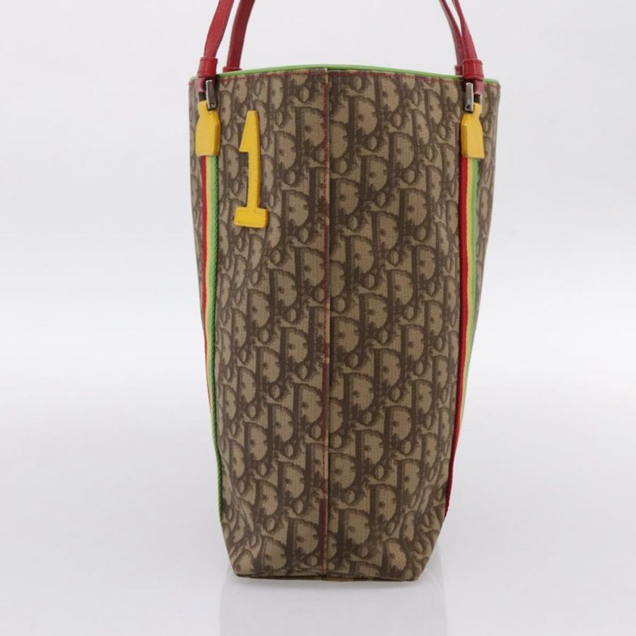 【日本直送】Christian Dior Trotter帆布手提包 PVC 米色銀色 正品 ka5591V-3