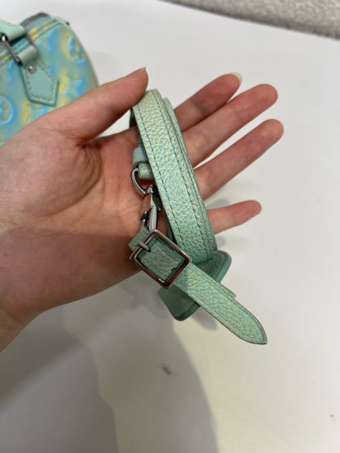 路易威登 LV speedy nano限定款 薄荷綠手提單肩斜-17