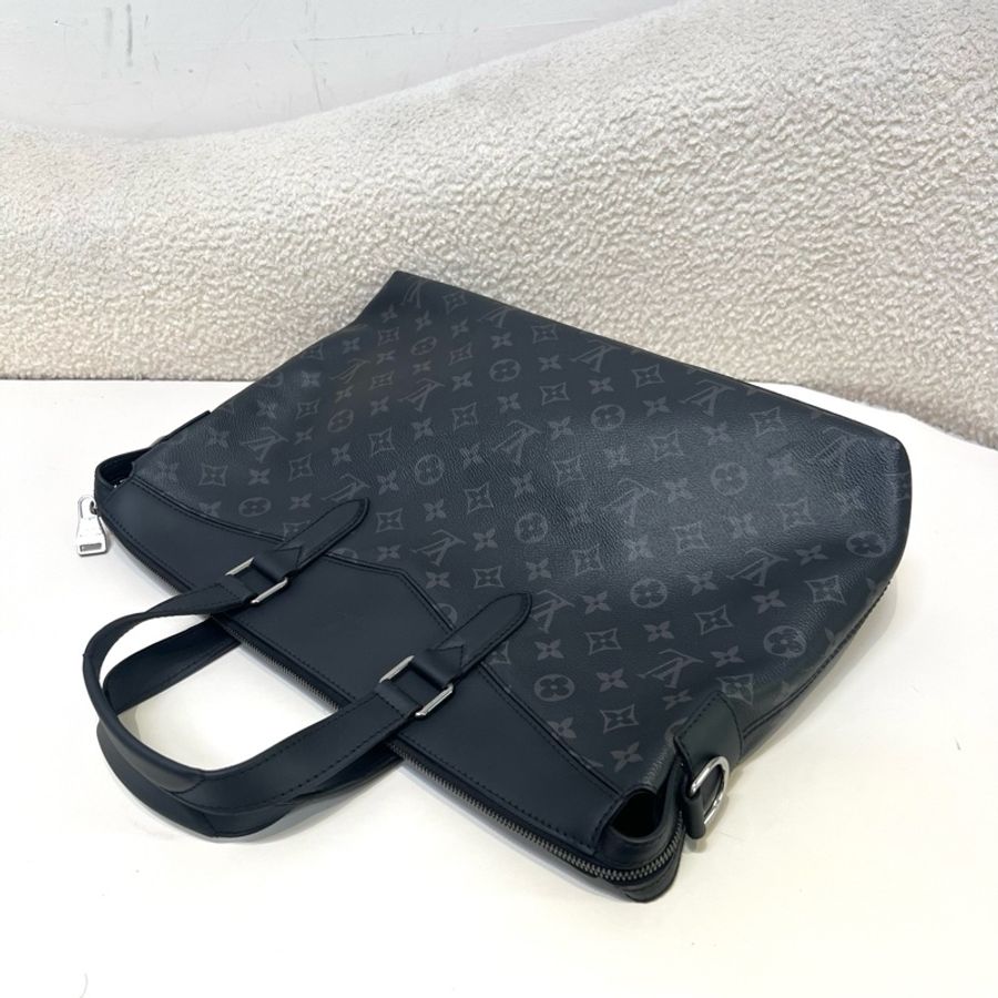 Lv 路易威登 經典款黑色老花公文包 手提包-3