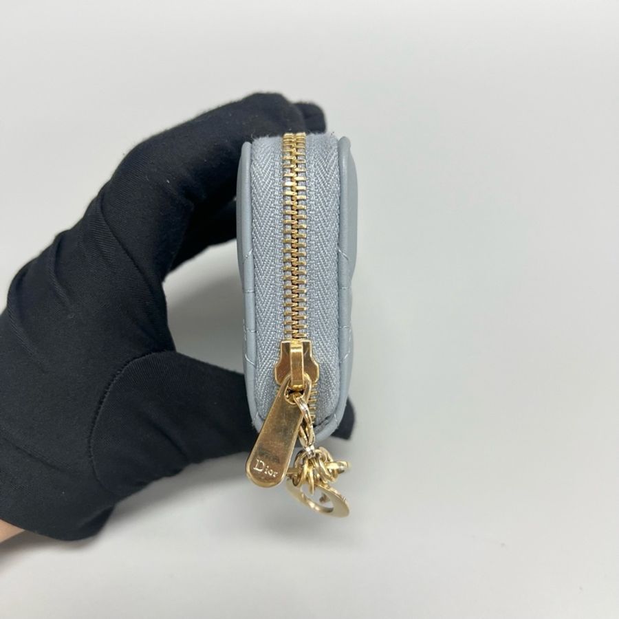 Dior 迪奥 蓝色菱格纹拉链卡包 短款钱包 23年 尺寸:11*8cm 附件:盒子 尘袋-5