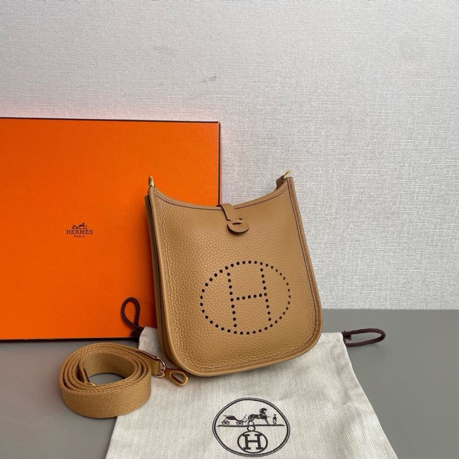 🐎Hermes愛馬仕|Evelyne mini 伊芙琳|餅乾色金扣|99新|Z刻-2