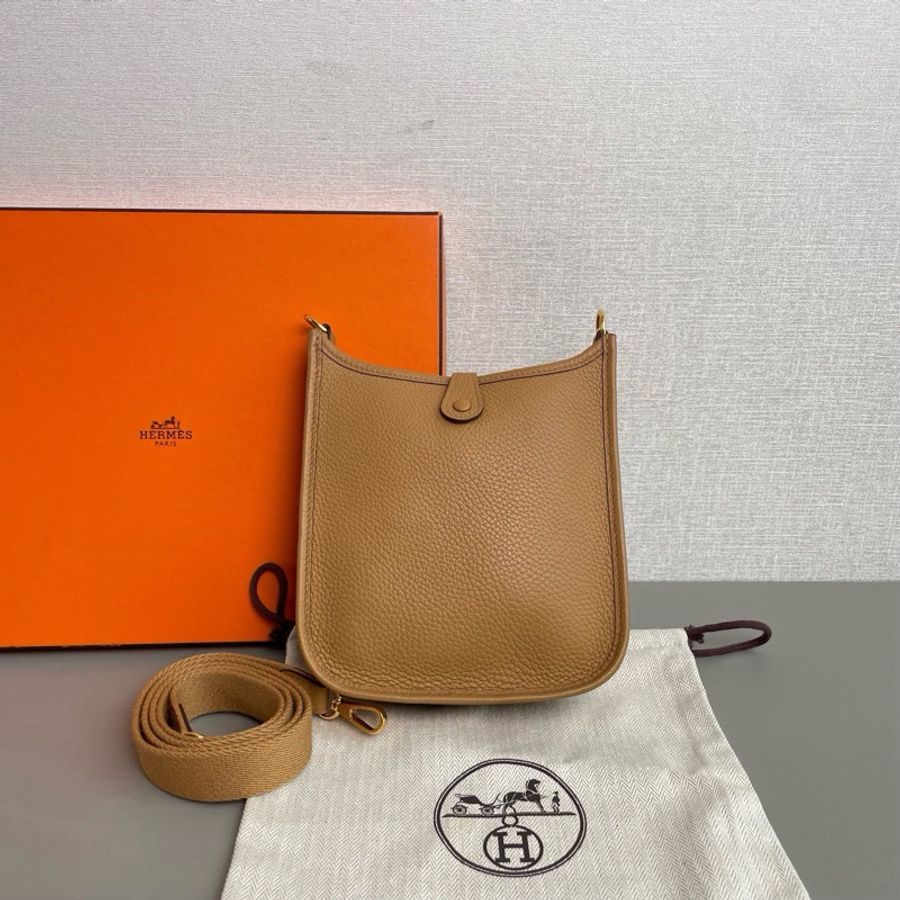 🐎Hermes愛馬仕|Evelyne mini 伊芙琳|餅乾色金扣|99新|Z刻-4