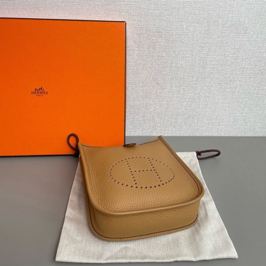🐎Hermes愛馬仕|Evelyne mini 伊芙琳|餅乾色金扣|99新|Z刻-5