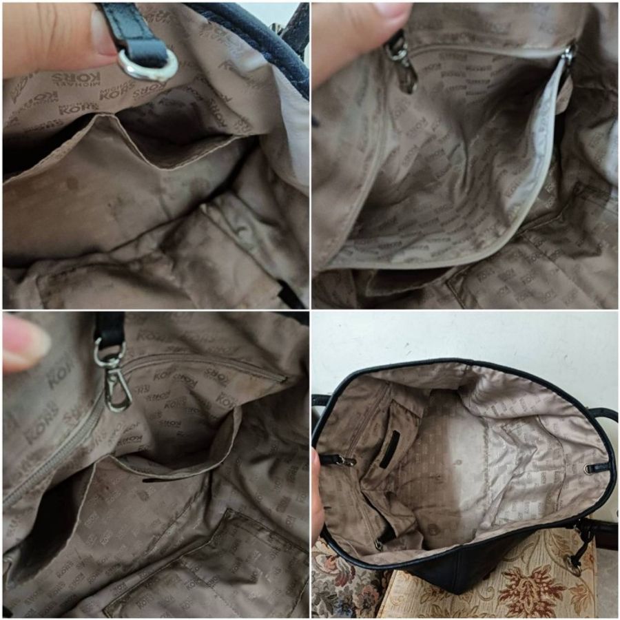 Michael kors 正版 海軍藍帆布包身 有庫存折舊 容量超大 手提 肩背包 大托特包 請看商品敘述-12