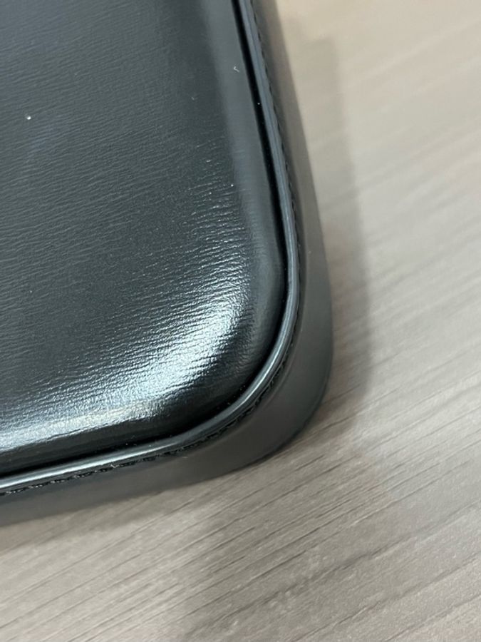 Celine/賽琳 TRIOMPHE黑金凱旋門光面牛皮腋下鏈條包單肩包-12