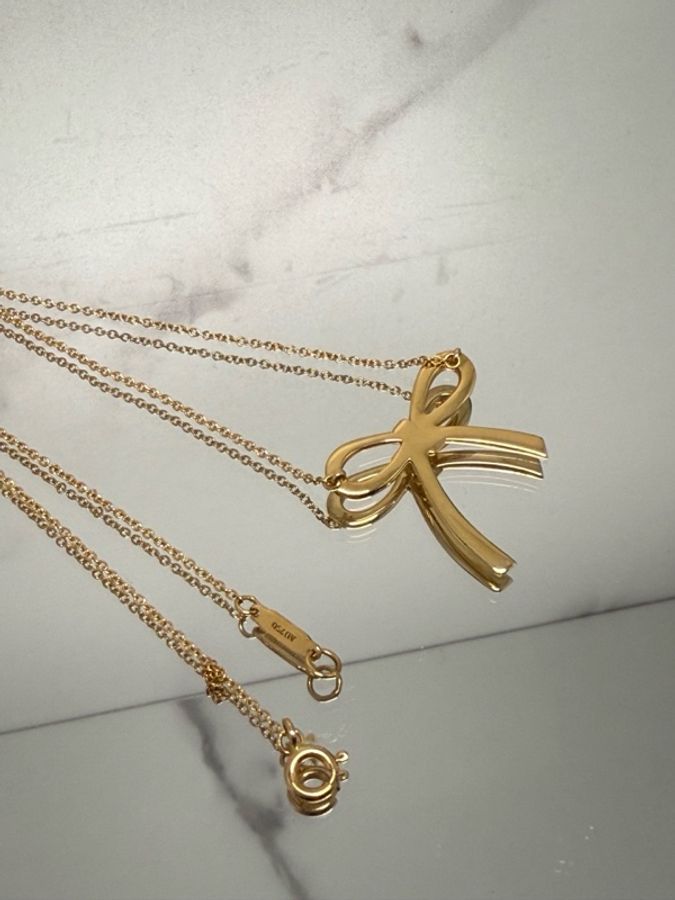 Tiffany 蒂芙尼 bow系列 經典蝴蝶結項鍊-2