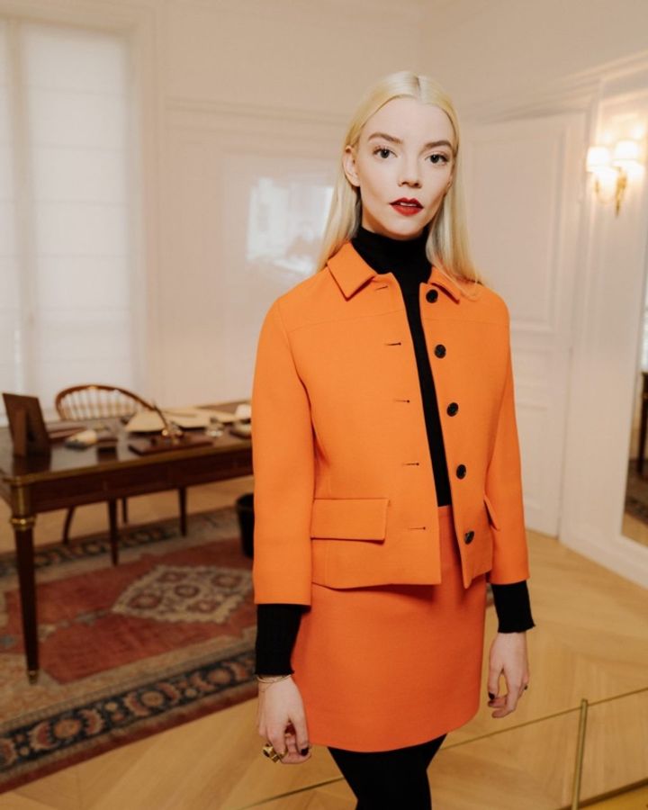 Dior Jacket 橙色翻領羊毛短外套-1
