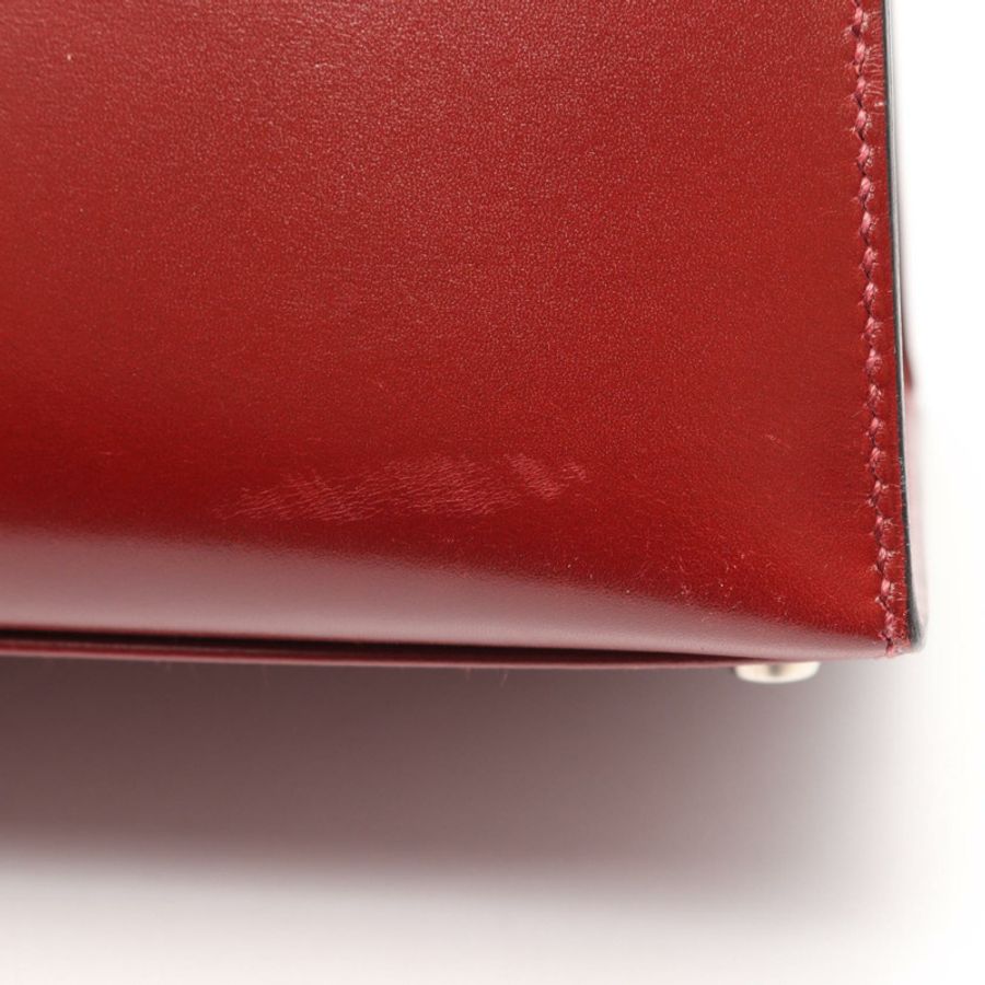 愛馬仕 Kelly 32 Sellier 單肩手提包 Box 小牛皮 Rouge H SHW 二手 E-10