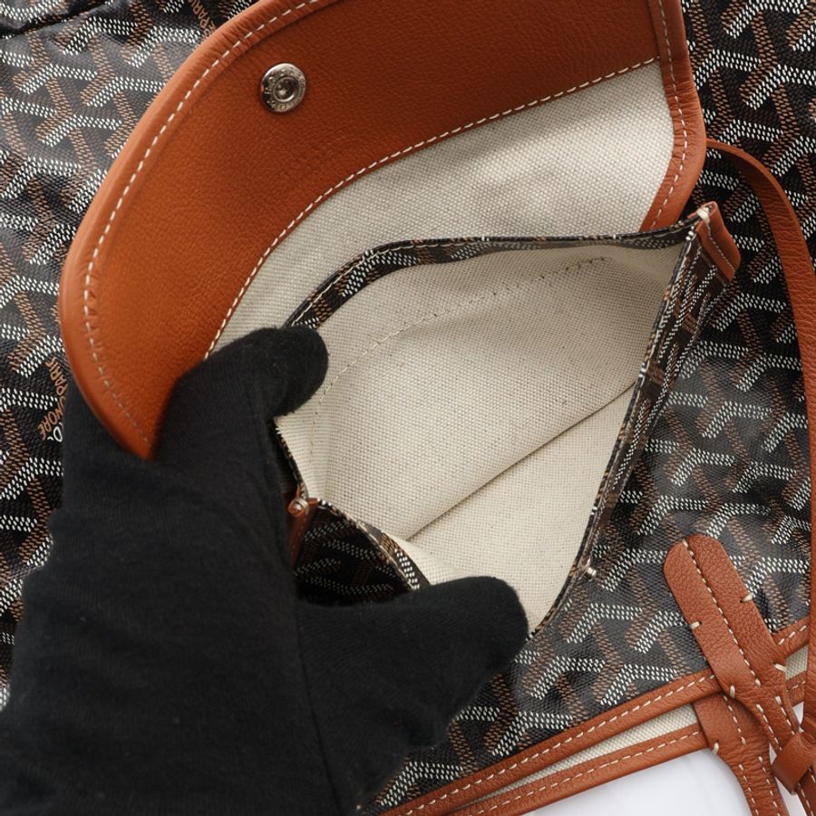 GOYARD 高雅德 Saint Louis PM 肩背包 棕色 Goyardine 帆布 STLOUIPMLTY-3
