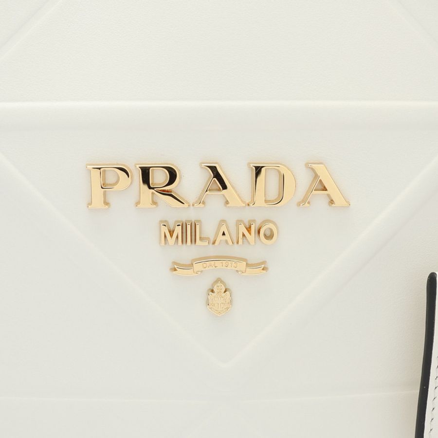 PRADA 普拉達 Symbole 兩用包 白色 牛皮 1BA379-5