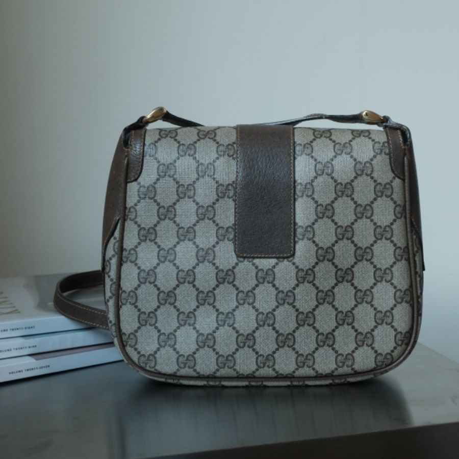 Gucci 1980s Accessory Collection 古馳經典雙 G 老花馬鞍斜背包-3