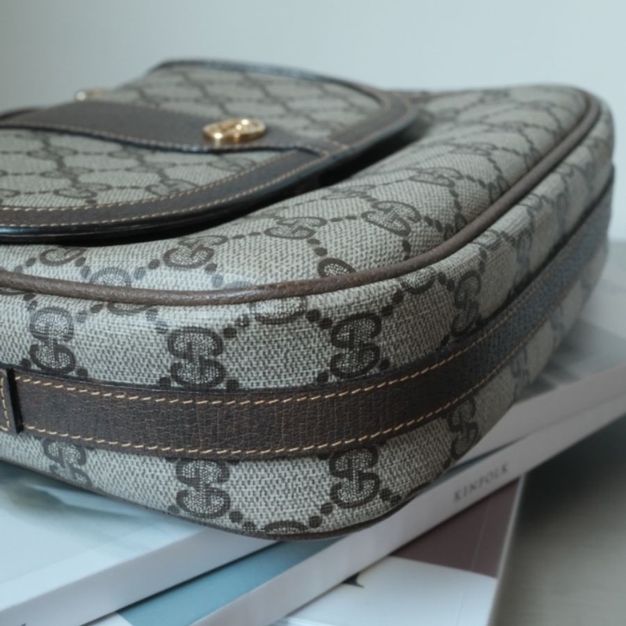 Gucci 1980s Accessory Collection 古馳經典雙 G 老花馬鞍斜背包-6