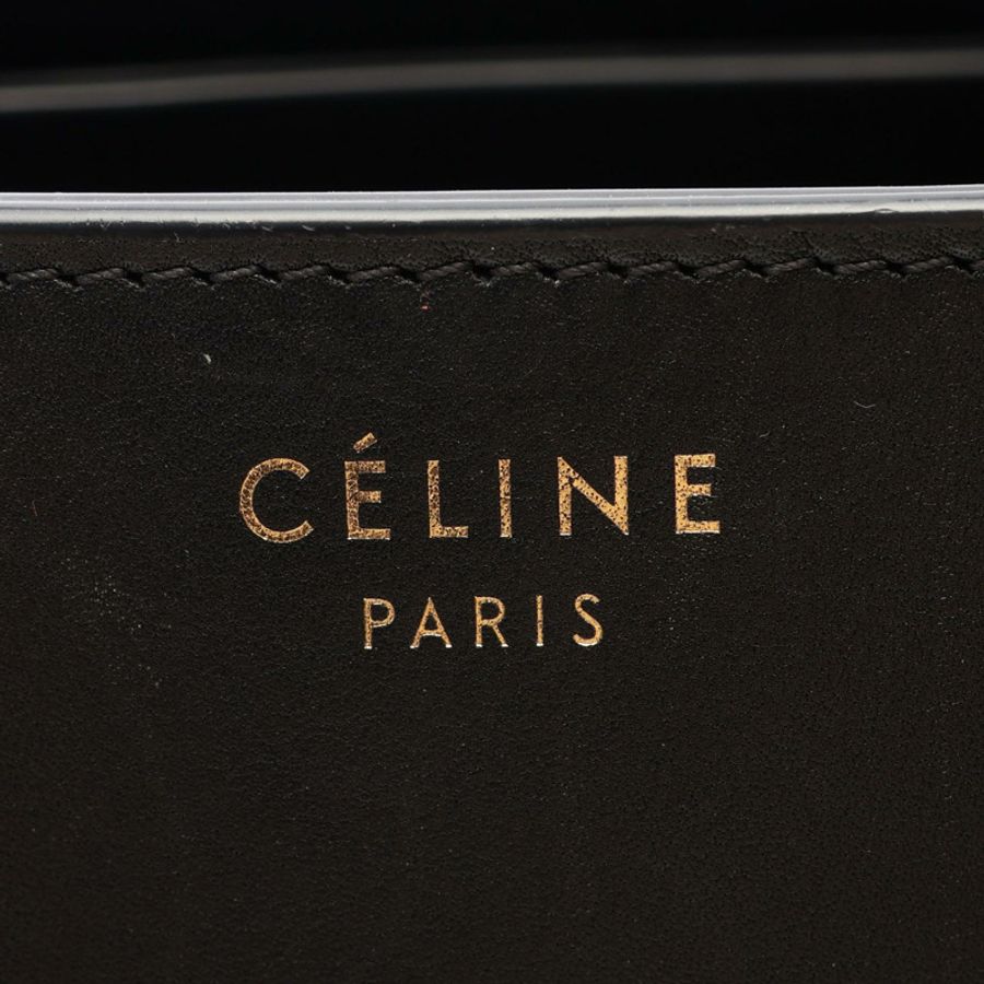 CELINE Luggage迷你購物手提包,皮革材質,黑色、藍色、棕色,二手女款-3