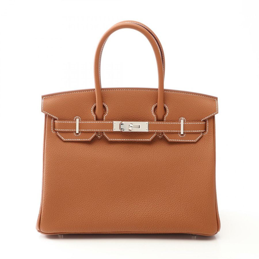愛馬仕 Birkin 30 手提包，Togo 皮革，棕色，金色 SHW，女士 G-0