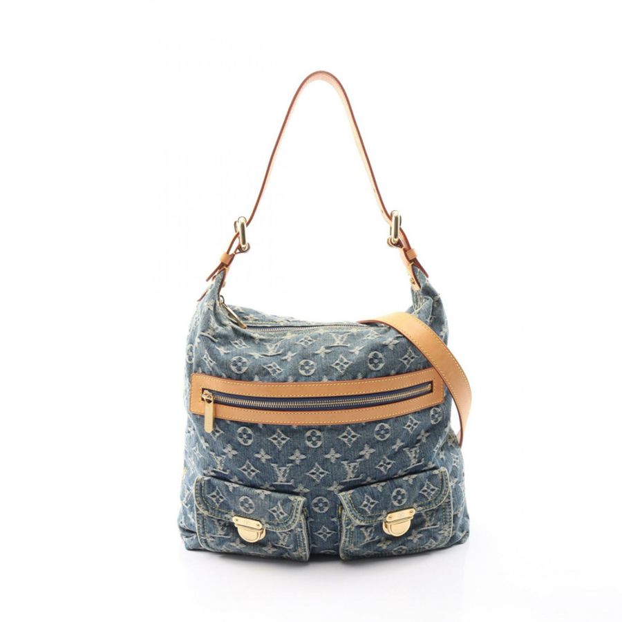 路易威登 Buggy GM 單肩手提包 M95048 Monogram 牛仔藍 二手 女士-0