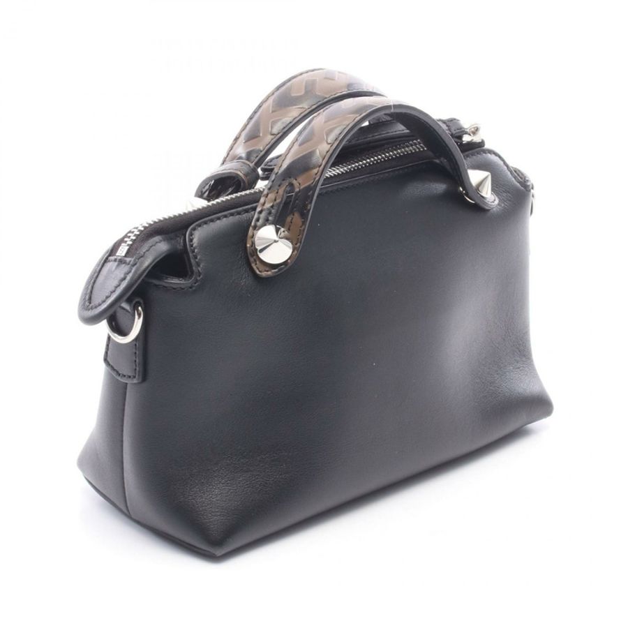 FENDI BY THE WAY MINI 單肩斜背包 8BL145 黑色皮革 二手-1