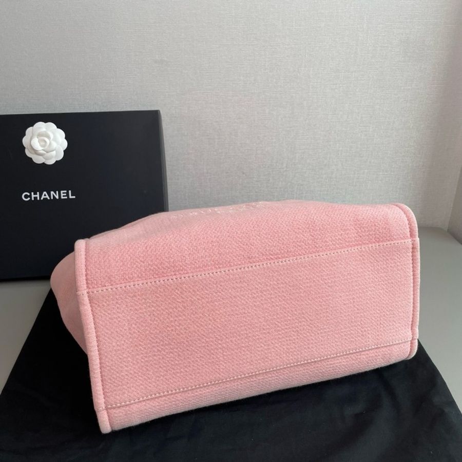 Chanel香奈兒 櫻花粉 大號沙灘包手提包 98新✨️-7