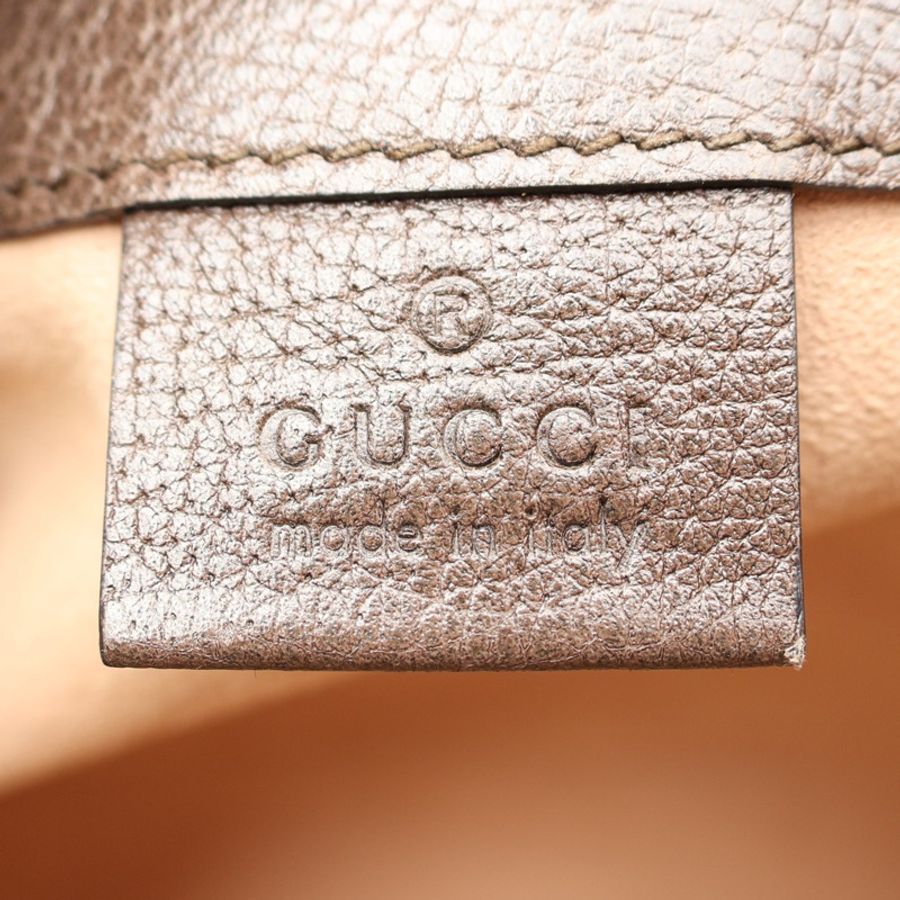 GUCCI 古馳 Web Mini Ophidia 水桶 肩背包 棕色 GG Supreme帆布 550620-3