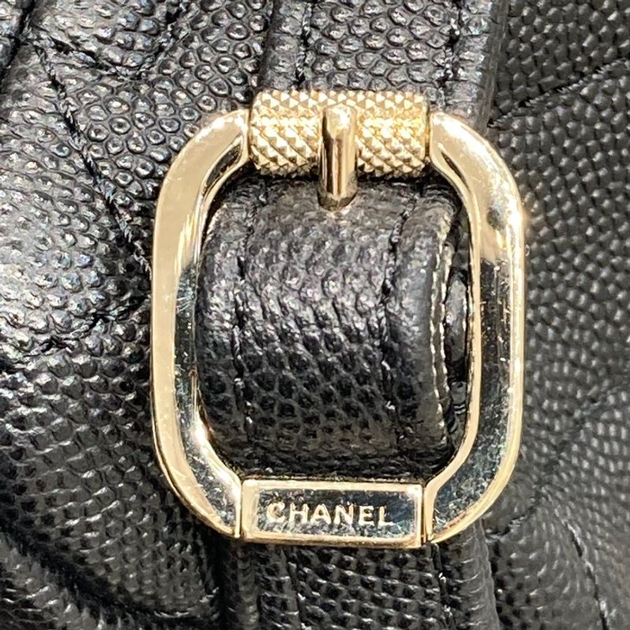 CHANEL 香奈兒 後背包 AS0926 菱格粒紋牛皮 黑色 淡金釦-16