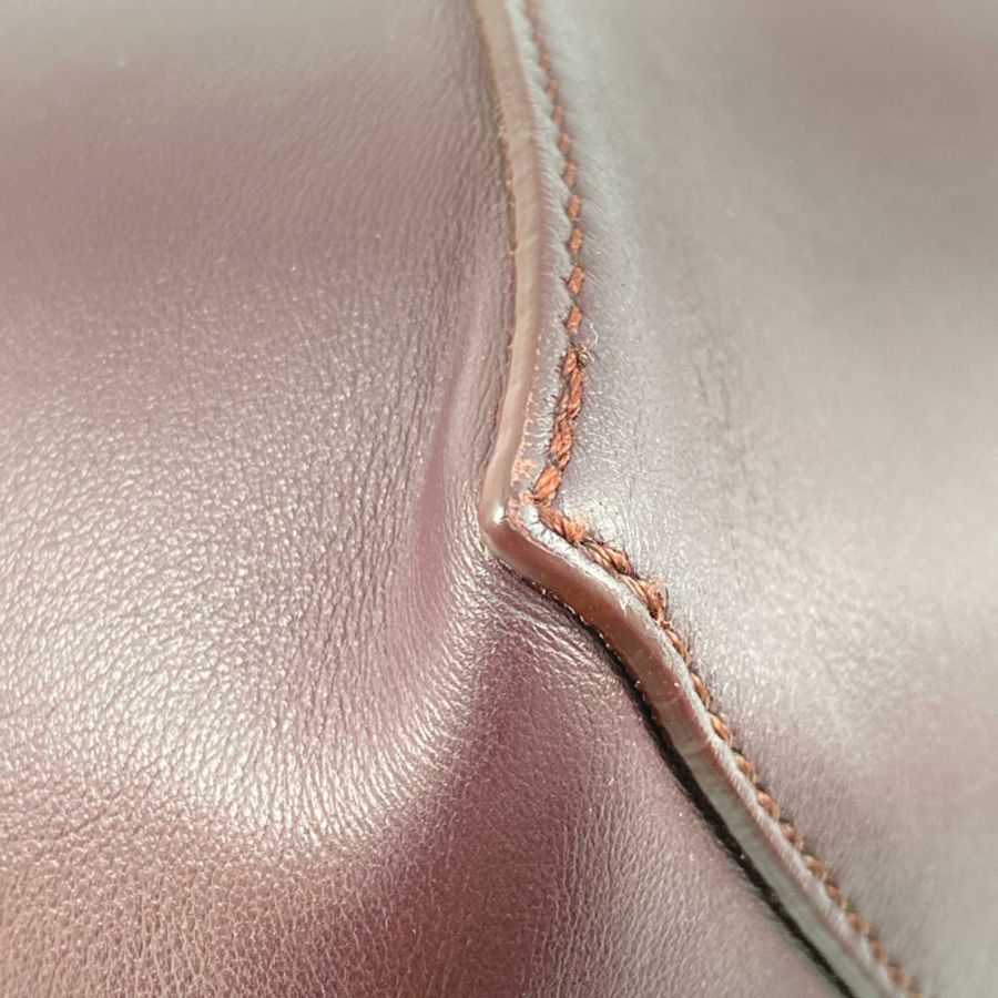 △ LOEWE 羅意威 Wine Red Calfskin Puzzle Fold Tote Bag 酒紅色小牛皮托特袋-267015094-6