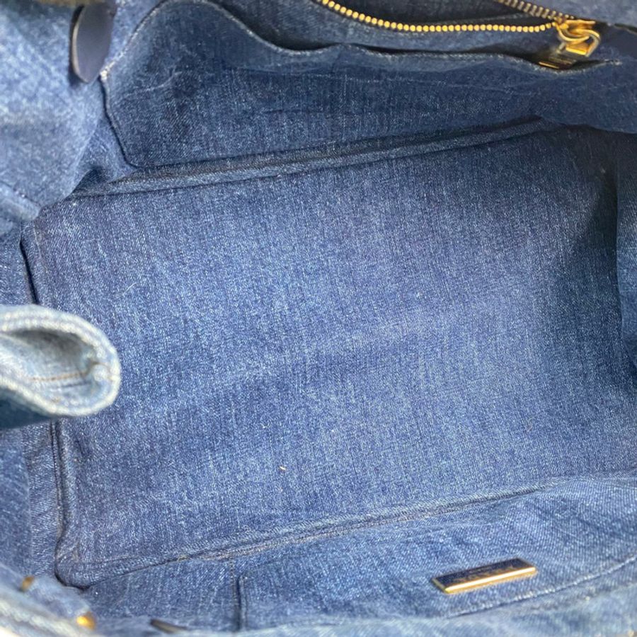 ☆ PRADA 普拉達 Blue Denim 2 way bag 藍色牛仔布兩用袋 1BG642-267015859-12