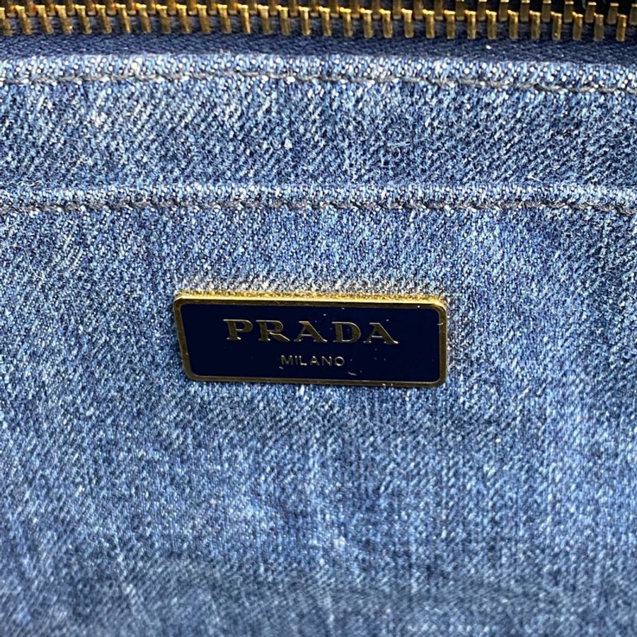 ☆ PRADA 普拉達 Blue Denim 2 way bag 藍色牛仔布兩用袋 1BG642-267015859-16