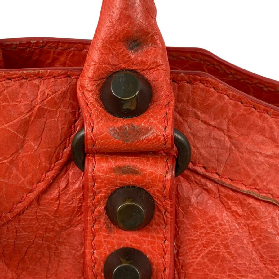 ☆ BALENCIAGA 巴黎世家 Red Goatskin City 2 way bag 紅色山羊皮兩用袋 300295-267015899-12