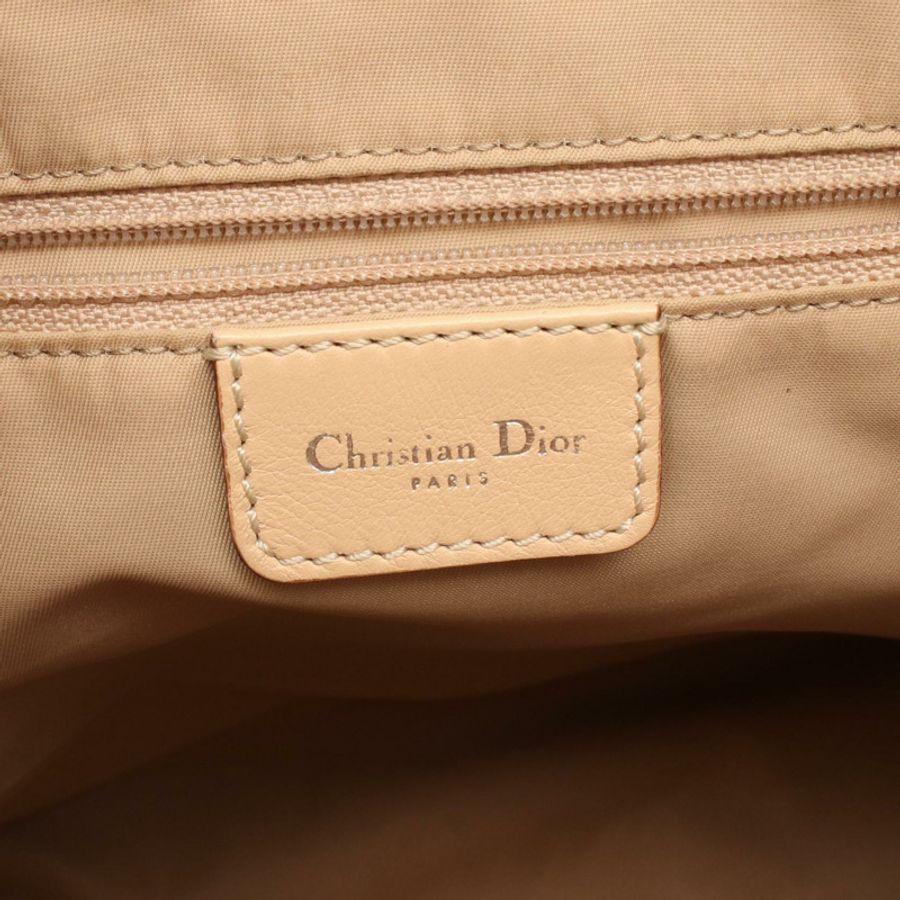 Christian Dior Trotter 肩挎包,帆布皮革,米棕色,二手-3