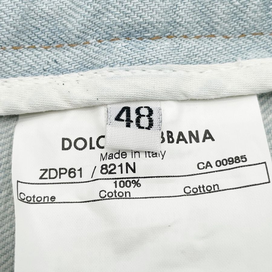 Dolce & Gabbana D&G 義大利製 48碼深藍直筒牛仔褲-14