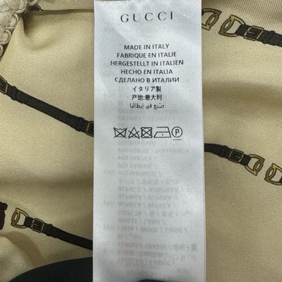 Gucci 米白色編織滾邊粗花呢小香風圓領外-8