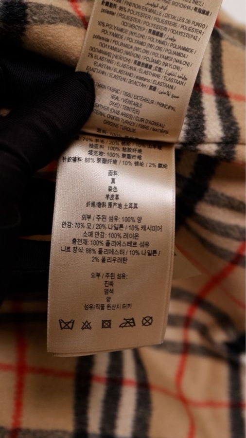 Burberry黑色pu两口袋拉链夹克外套-28
