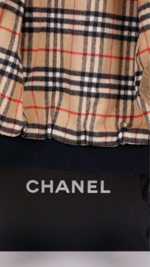 Burberry黑色pu两口袋拉链夹克外套-42