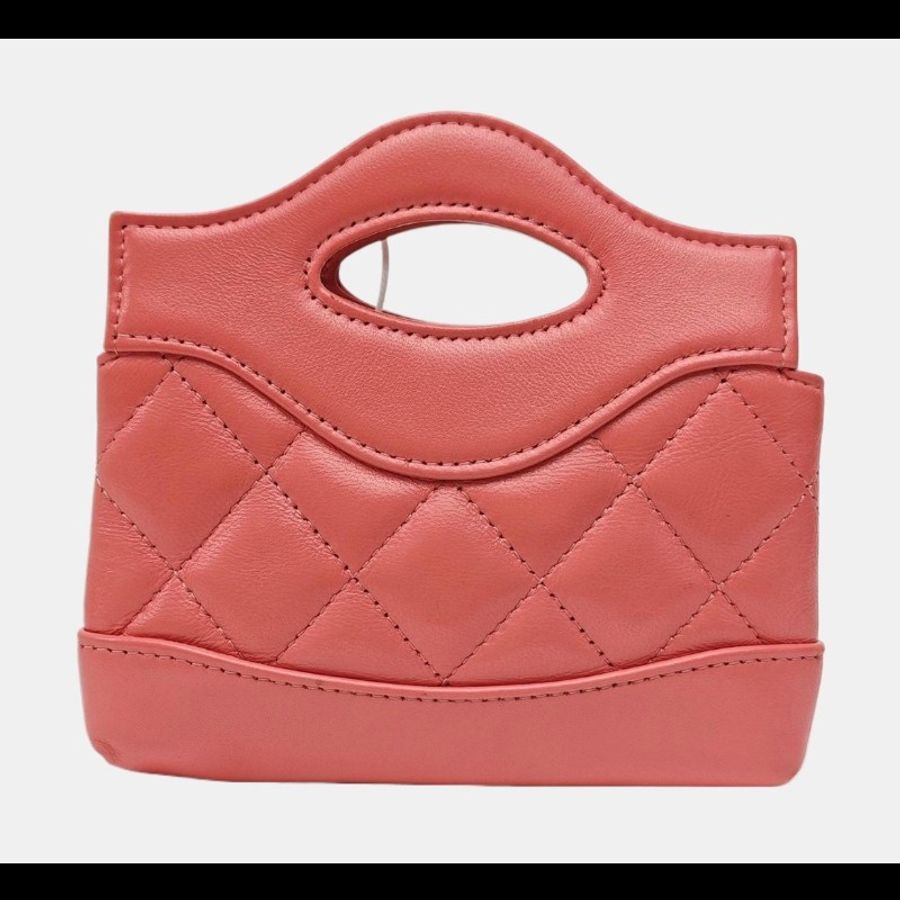 Chanel 香奈兒 粉色 31bag mini 超迷你 鏈條包 晶片款-4