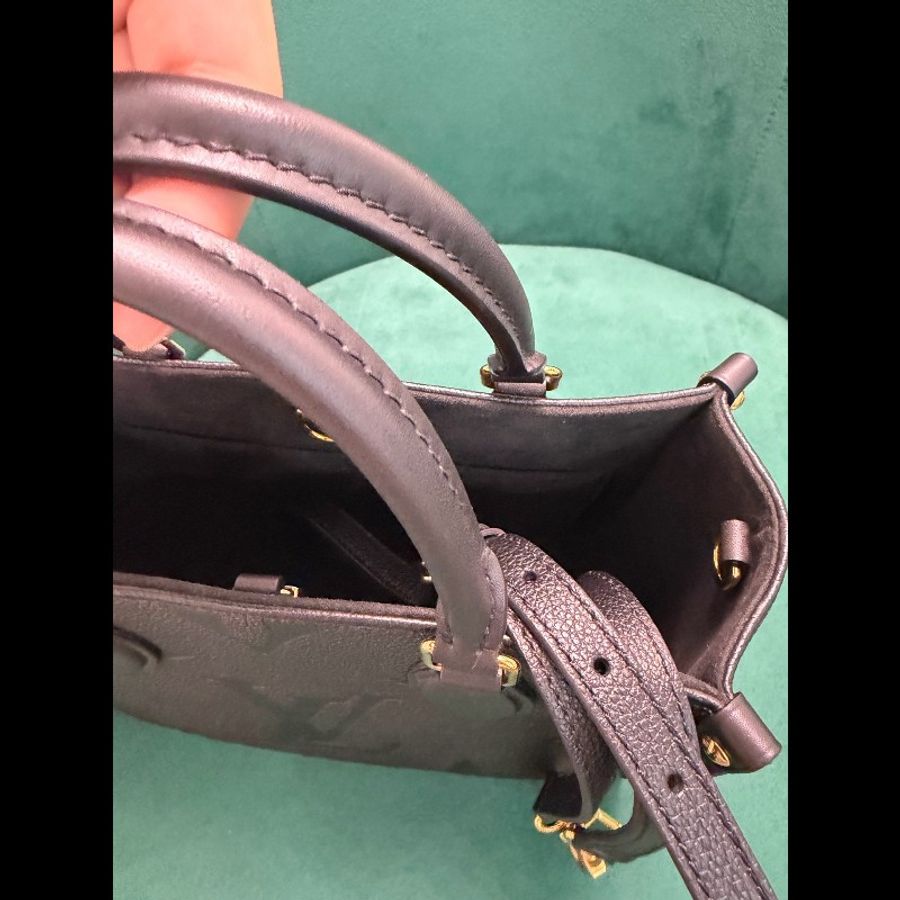 Lv/路易威登/Louis Vuitton 黑色onthego老花壓紋百搭通勤 叢林包托特包-2