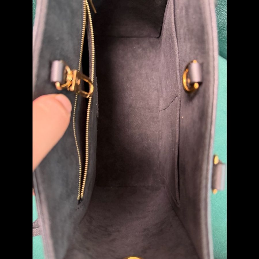 Lv/路易威登/Louis Vuitton 黑色onthego老花壓紋百搭通勤 叢林包托特包-8