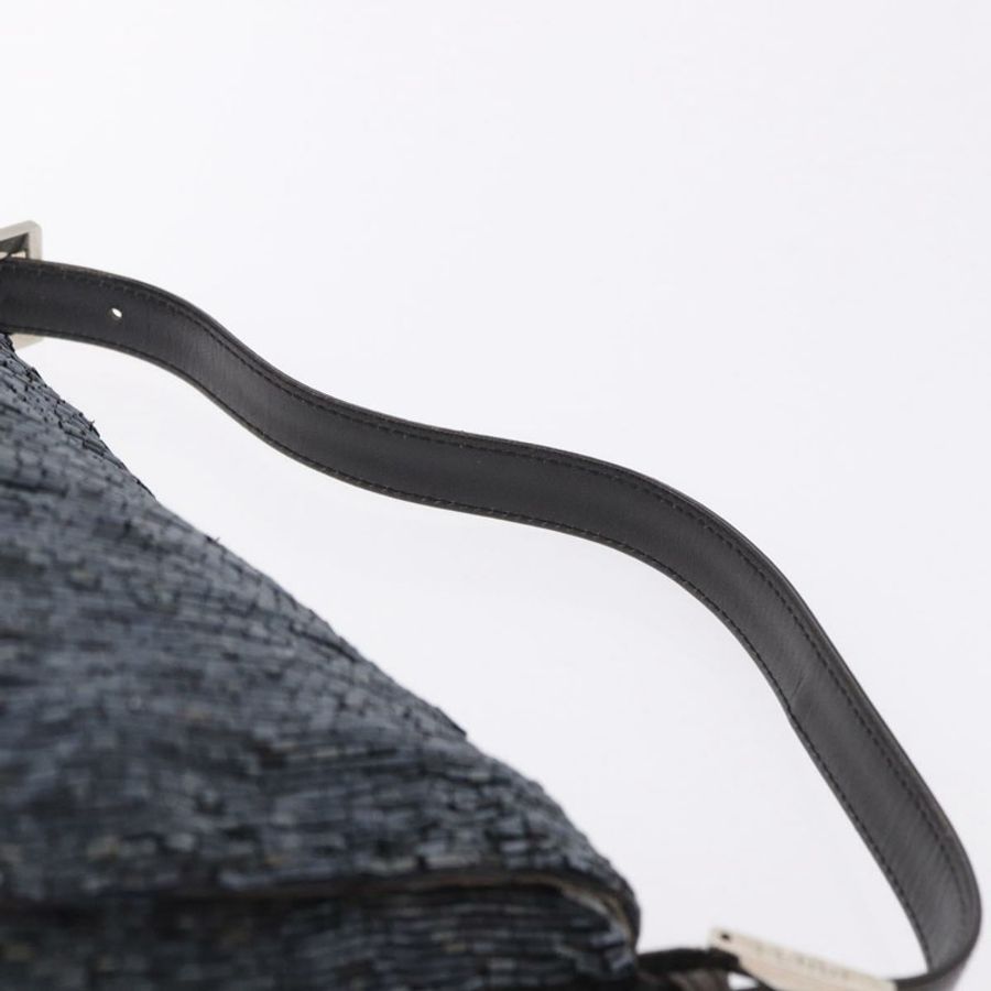 【日本直送】FENDI Mamma Baguette 單肩包 串珠 海軍藍 銀色 正品 yk20696SAM-7