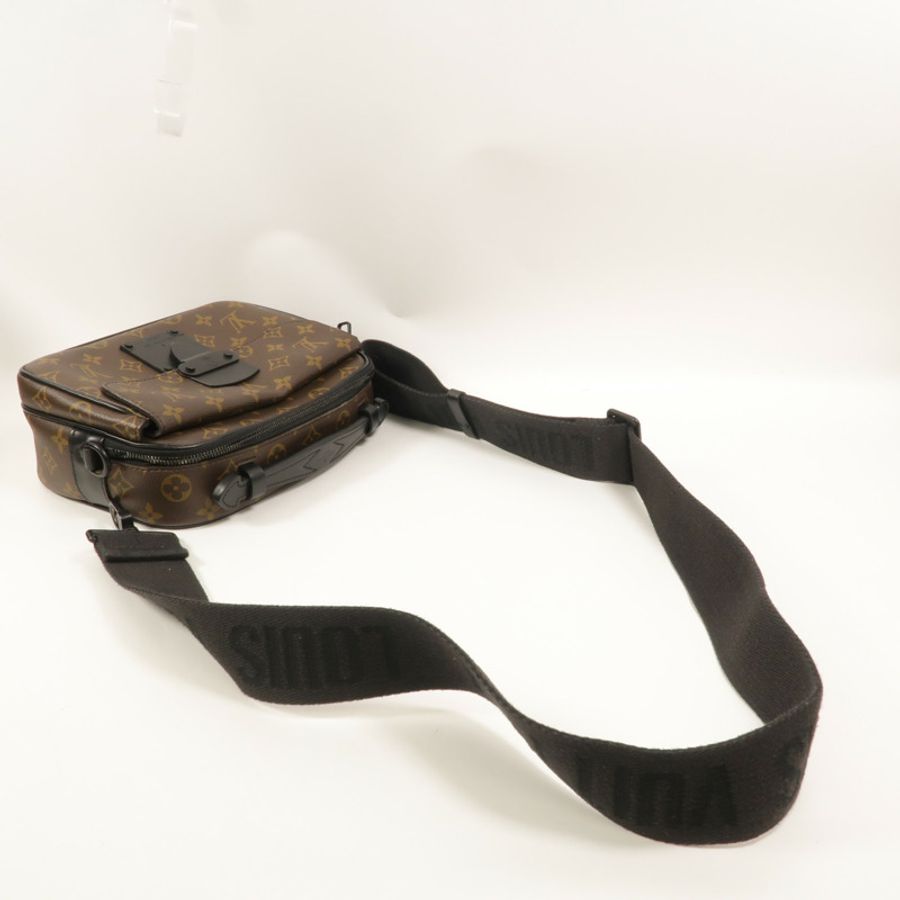LOUIS VUITTON Monogram Macassar S Lock Messenger手挽肩背兩用袋-6