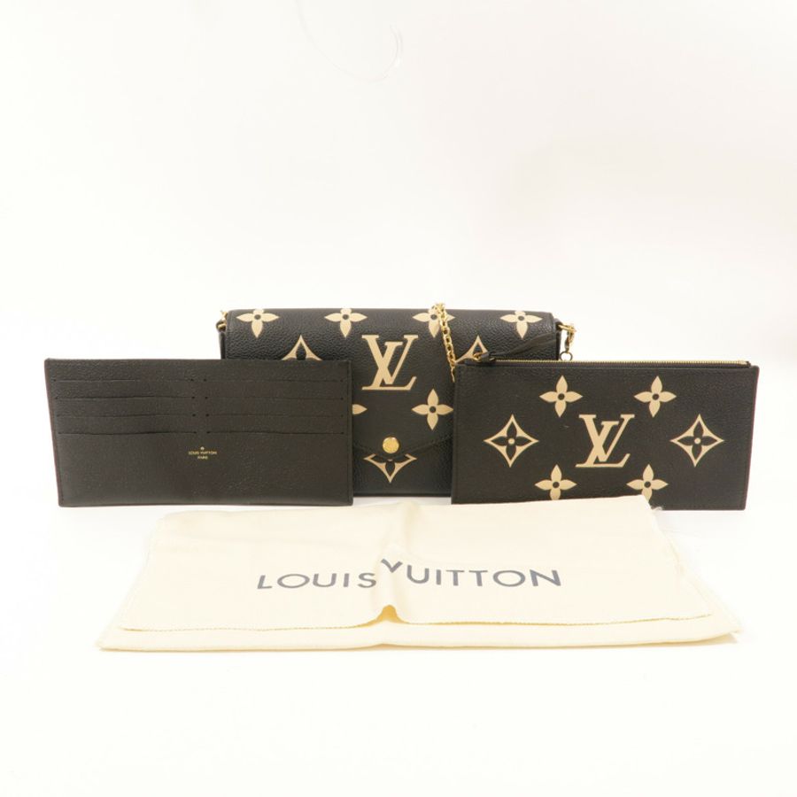 LOUIS VUITTON Monogram Empreinte Pochette Felicie鏈帶肩背袋-12