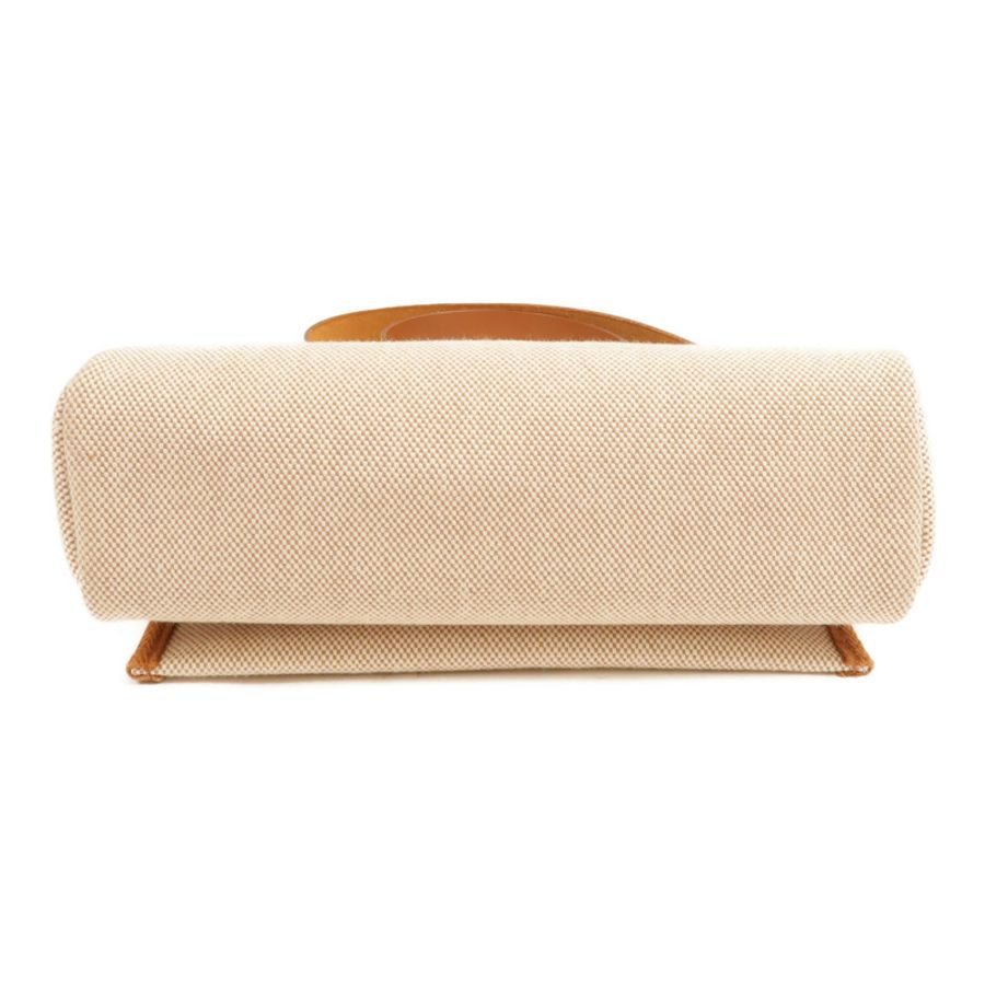 HERMES 帆布Mini Herbag肩背袋Gold/Beige-3