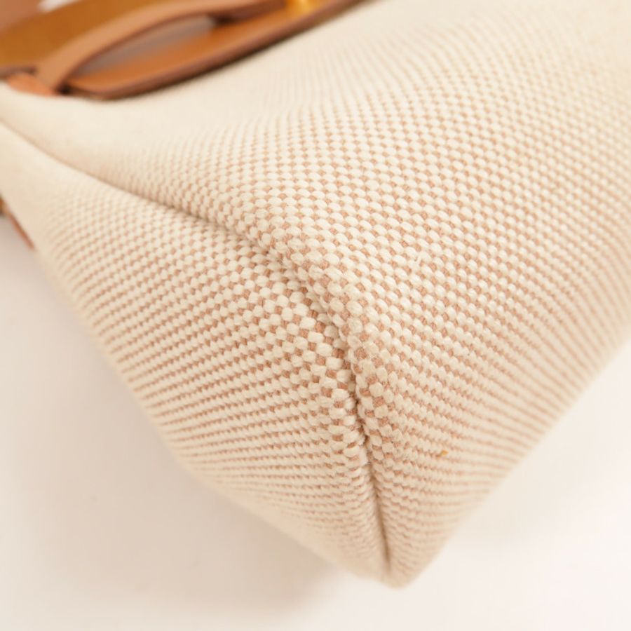HERMES 帆布Mini Herbag肩背袋Gold/Beige-12