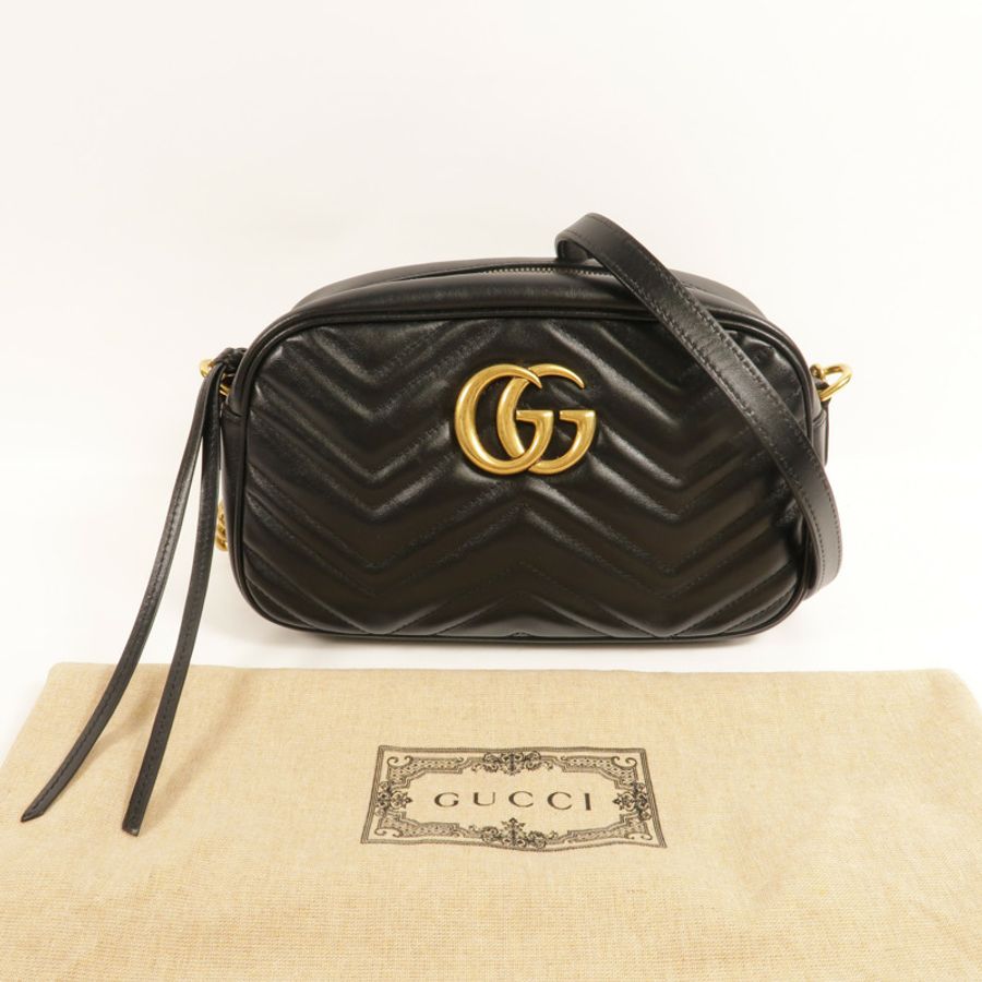 GUCCI 牛皮皮革GG Marmont肩背袋-10