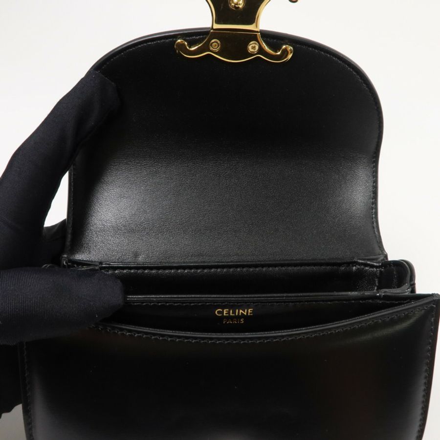CELINE 牛皮皮革Mini Besace Clea手挽肩背兩用袋-4