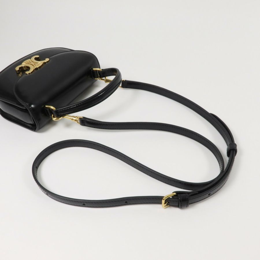 CELINE 牛皮皮革Mini Besace Clea手挽肩背兩用袋-8
